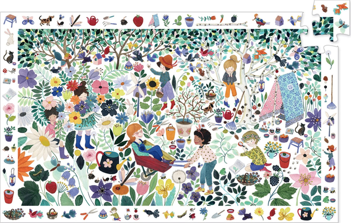Böngésző puzzle – 1000 virág – 100 db-os Djeco kirakó