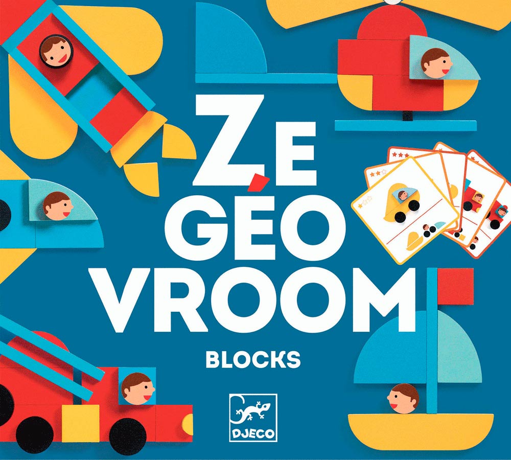 Ze Geo Vroom – Djeco járműves képkirakó fából