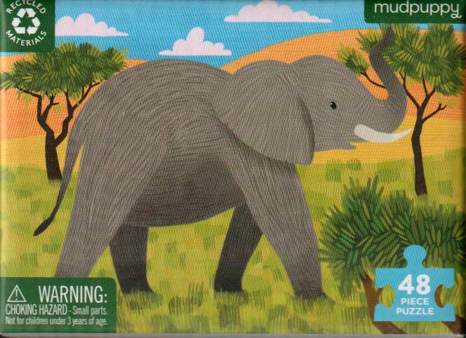 Afrikai elefánt – 48 db-os Mudpuppy mini puzzle