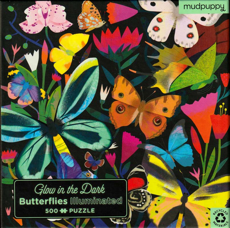 Pillangók – Sötétben világító 500 db-os puzzle – Mudpuppy
