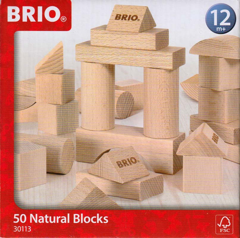 Fa Brio építőjáték – 50 darabos